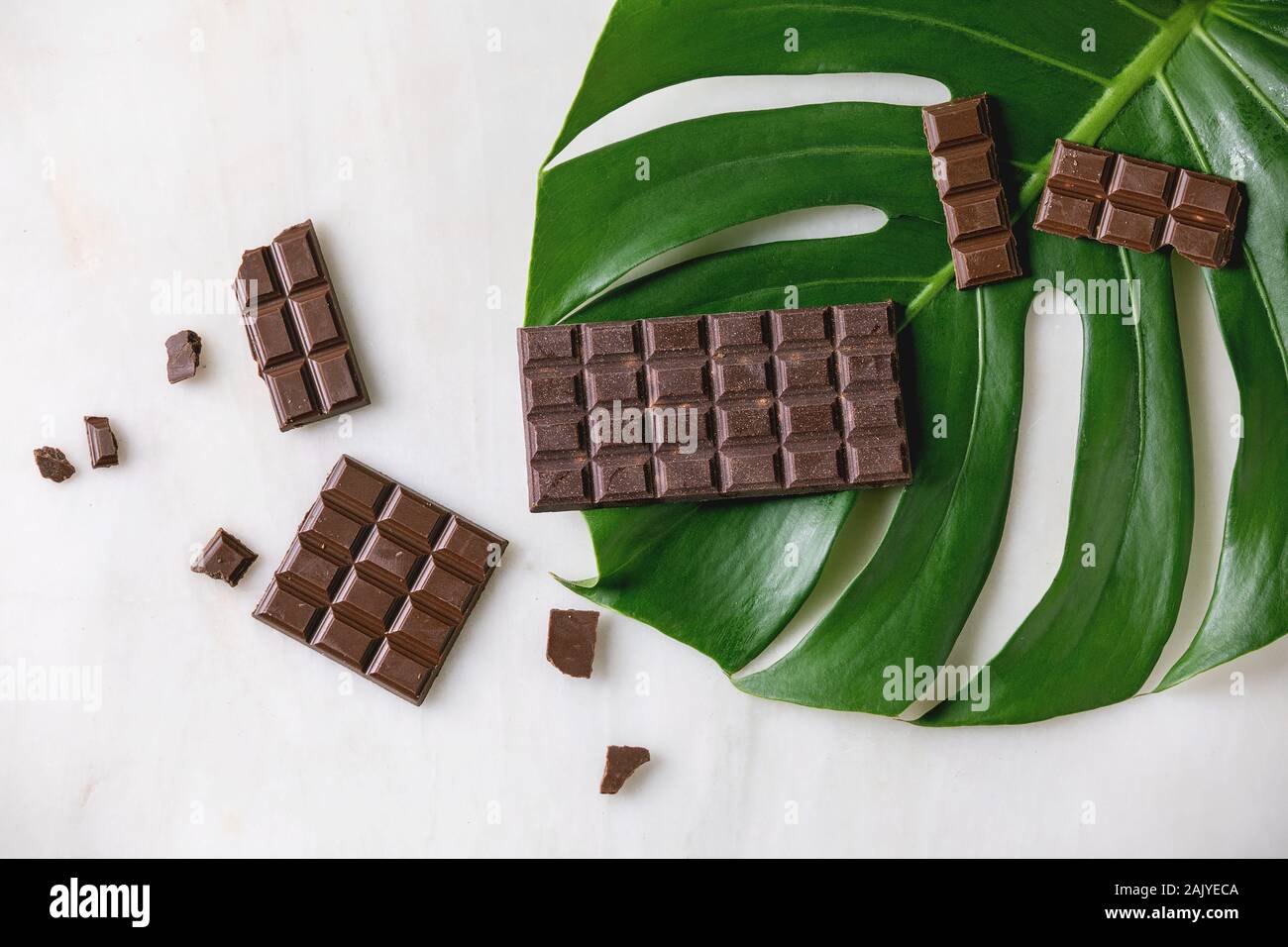 Dark chocolate with cocoa Stock Photo Alamy