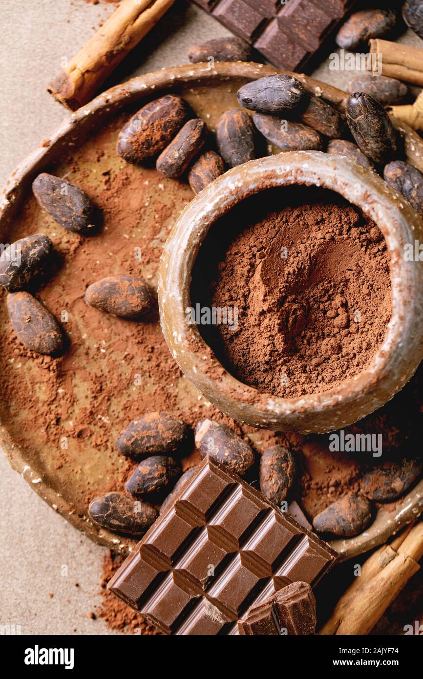 Dark chocolate with cocoa Stock Photo Alamy