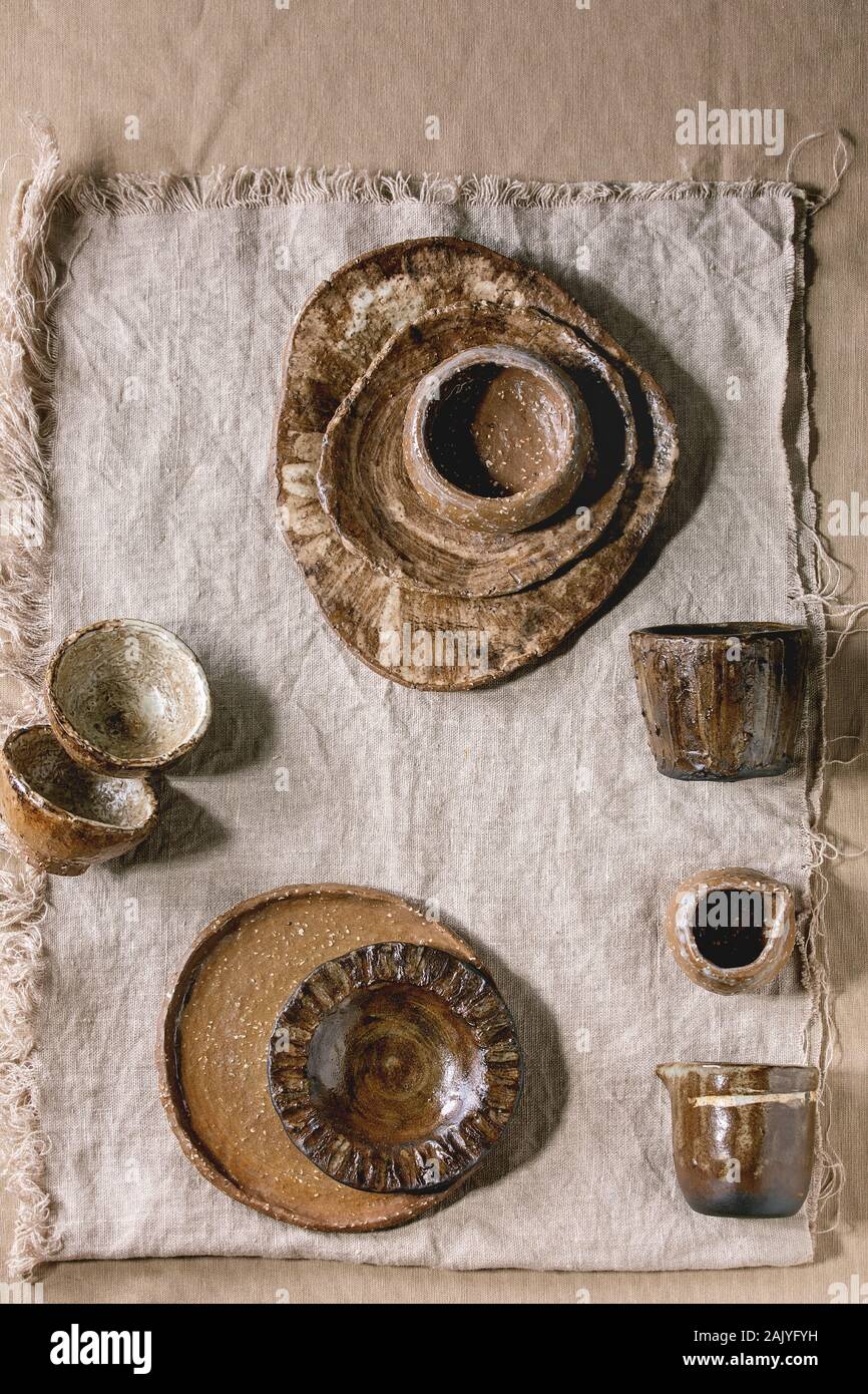 Variety of ceramic dishes Stock Photo - Alamy