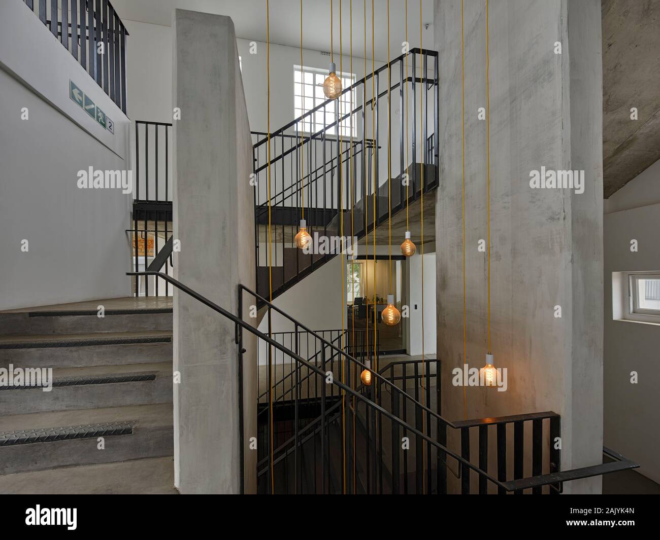 Stairwell with pendant lamps. Desmond & Leah Tutu Legacy Foundation ...
