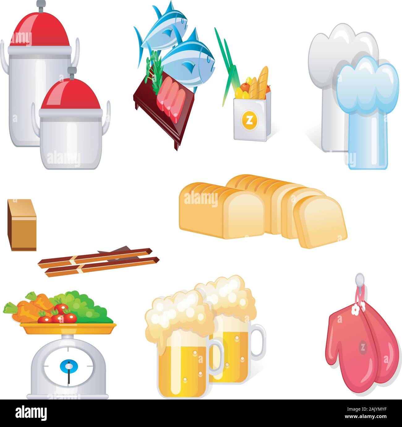 KITCHEN EQUIPMENT Stock Vector