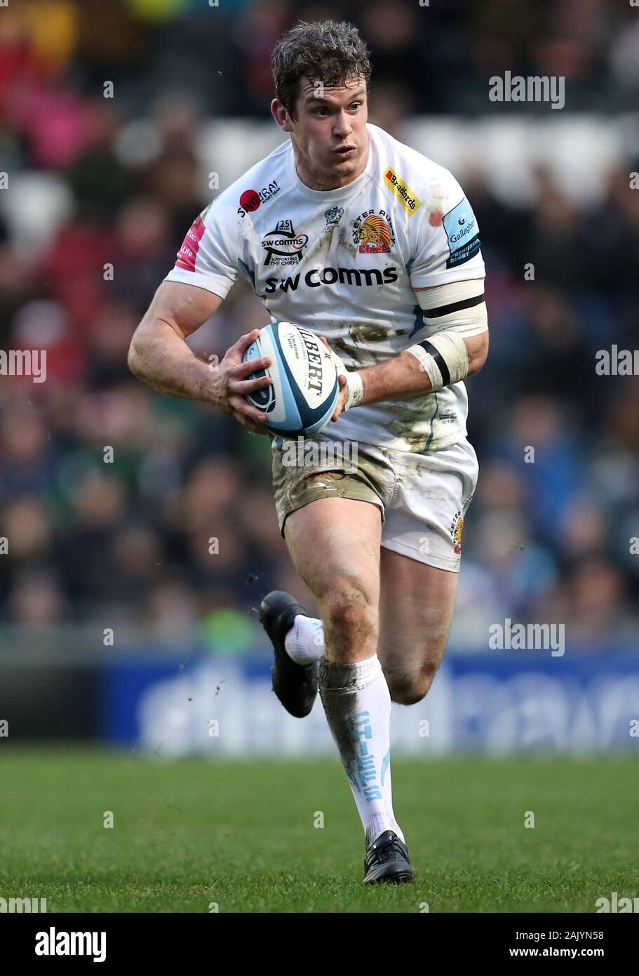Exeter Chief's Ian Whitten during the Gallagher Premiership match at Welford Road, Leicester. PA Photo. Picture date: Saturday December 21, 2019. See PA story RUGBYU Leicester. Photo credit should read: David Davies/PA Wire. Stock Photo