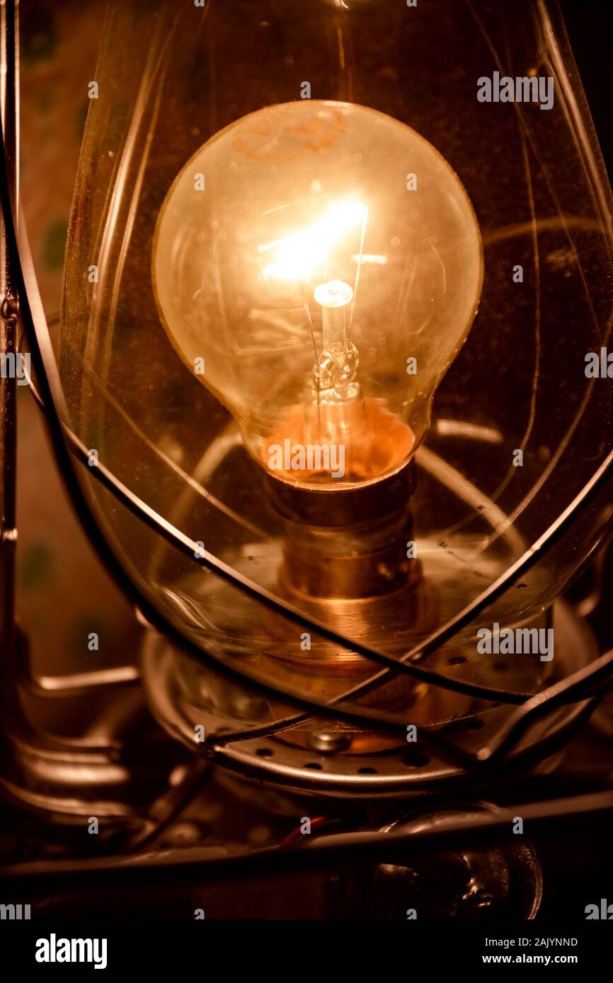 Vintage incandescent Edison type bulb Stock Photo