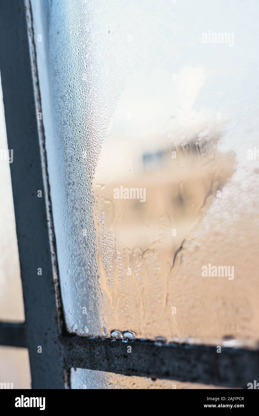 Window Drippings Steamy windows dripping with condensation Stock Photo - Alamy