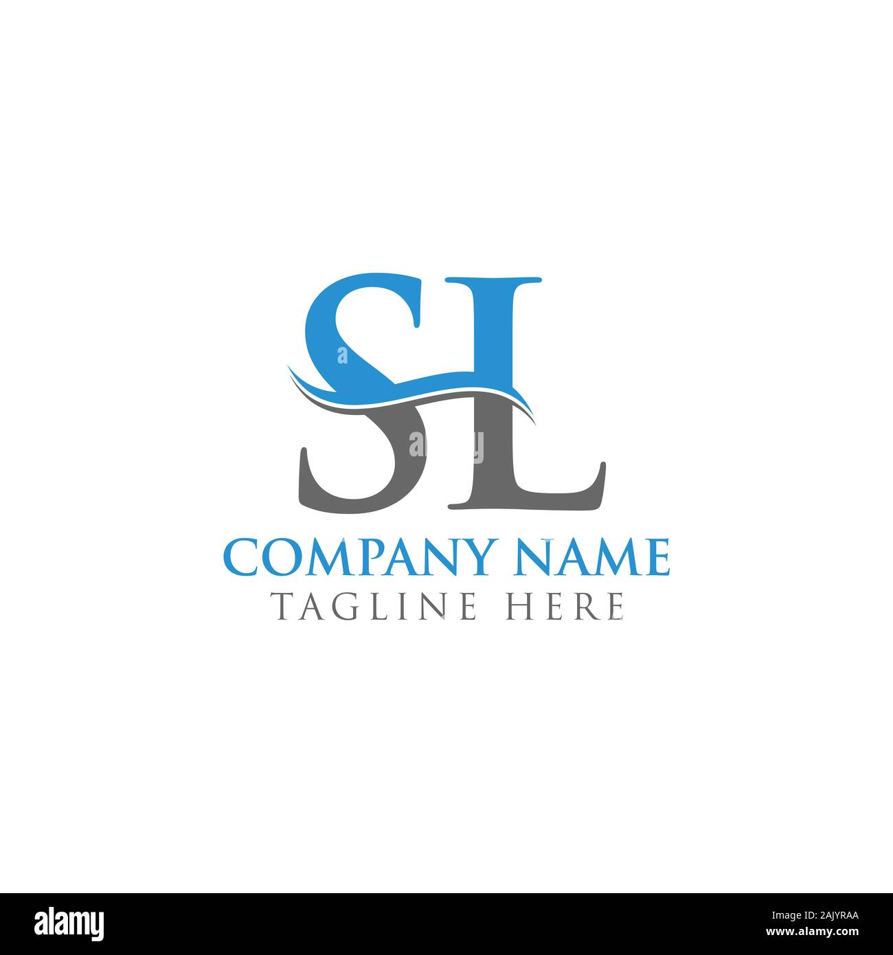 Initial Letter SL Logo Design Vector Template. SL Letter Logo Design Stock Vector