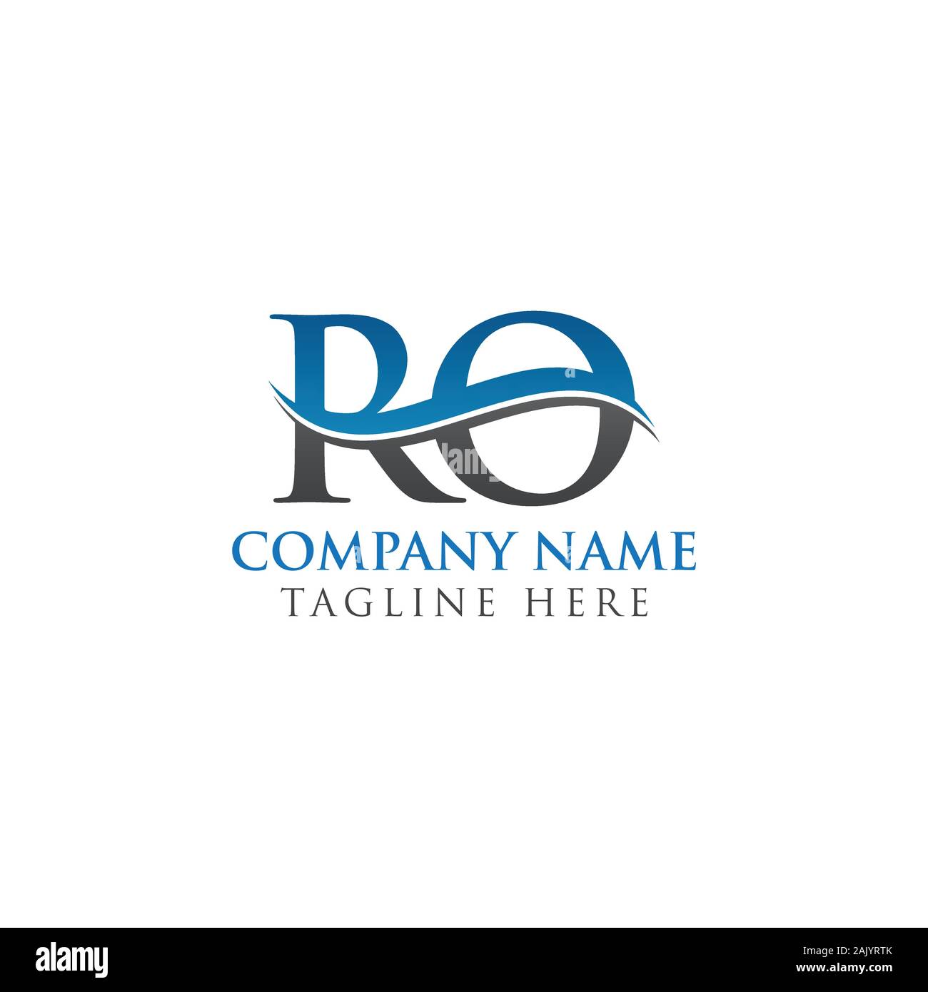 Initial Letter RO Logo Design Vector Template. RO Letter Logo Design