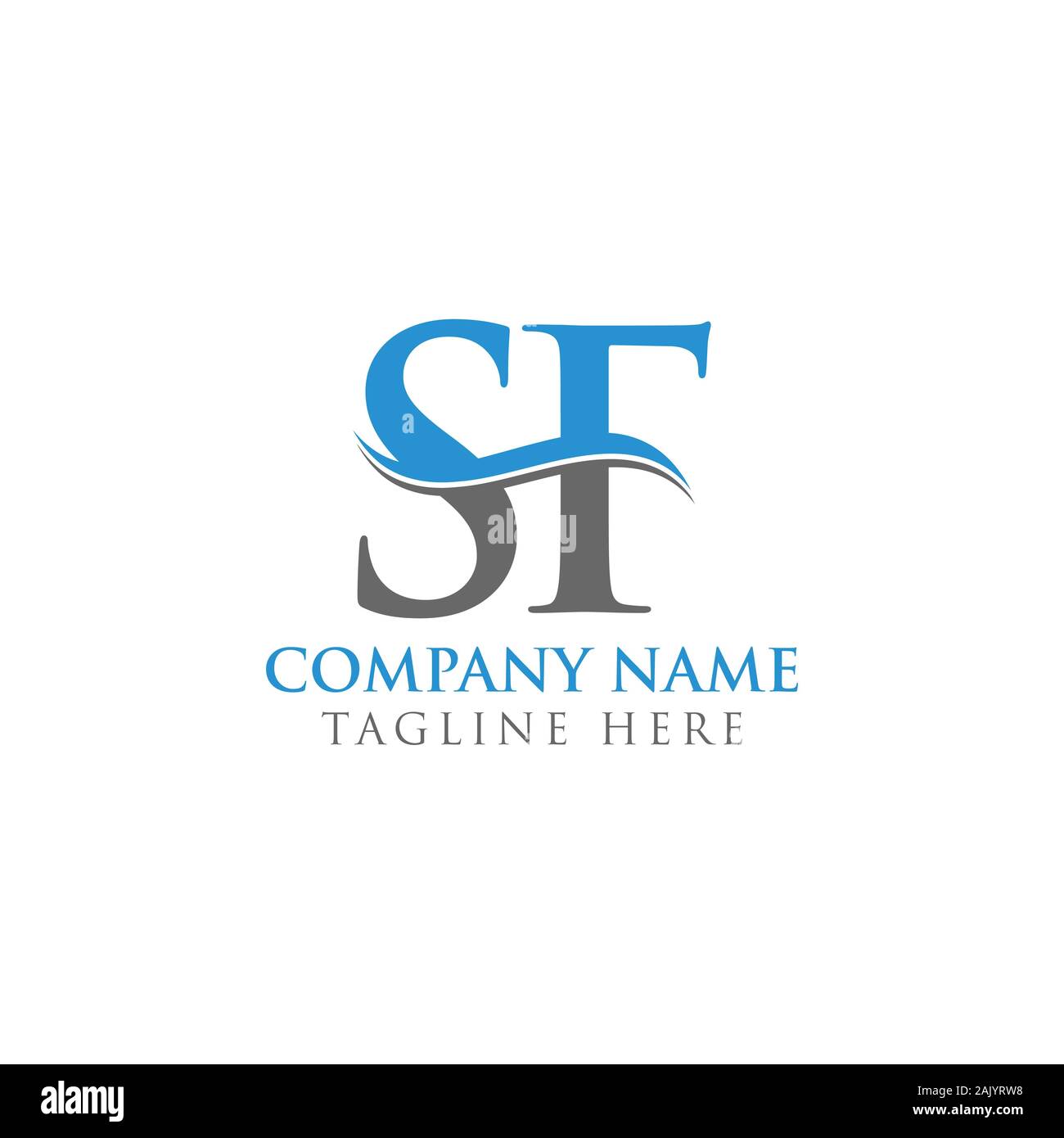 Initial Letter SF Logo Design Vector Template. SF Letter Logo Design Stock Vector