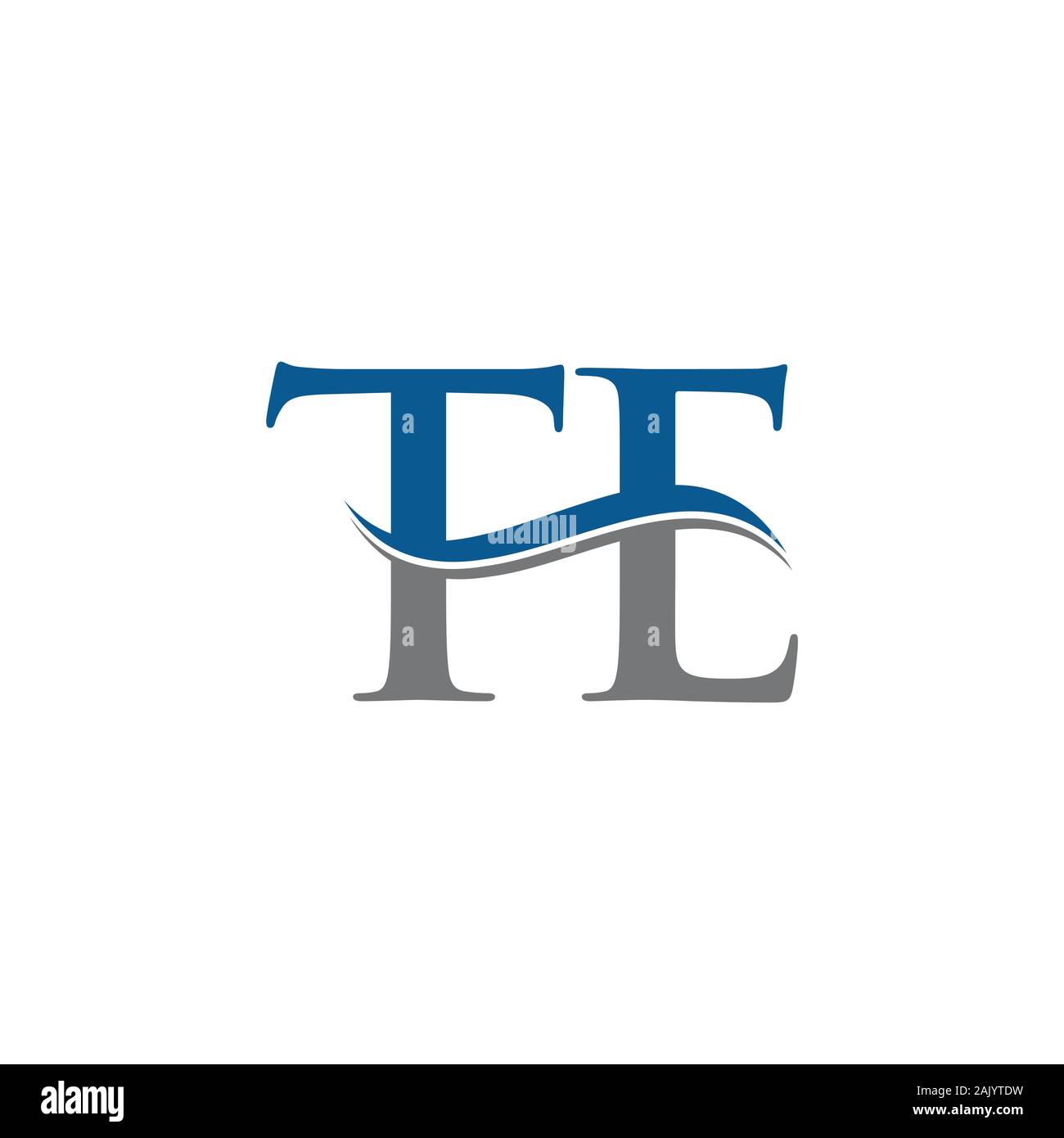 Initial Letter TE Logo Design Vector Template. TE Letter Logo Design Stock Vector