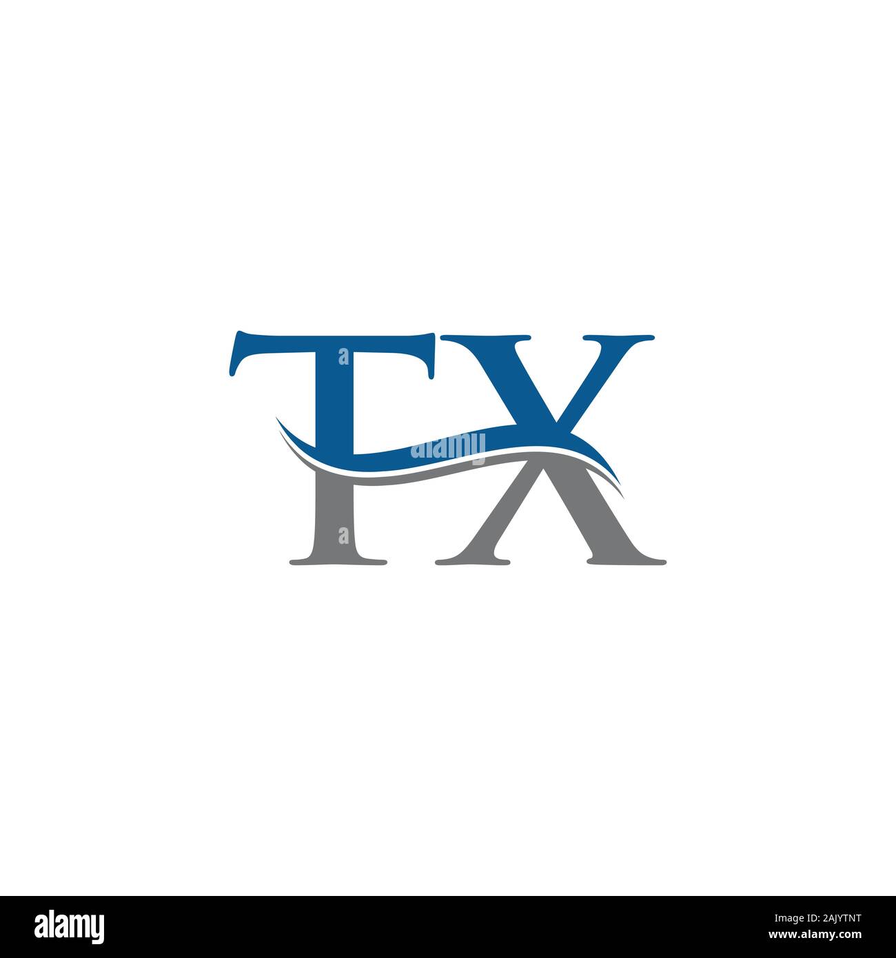 Initial Letter TX Logo Design Vector Template. TX Letter Logo Design Stock Vector