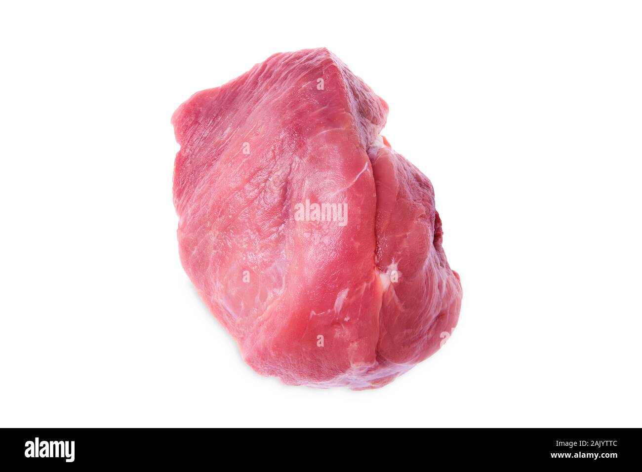 Fresh raw pork meat isolated on white Stock Photo