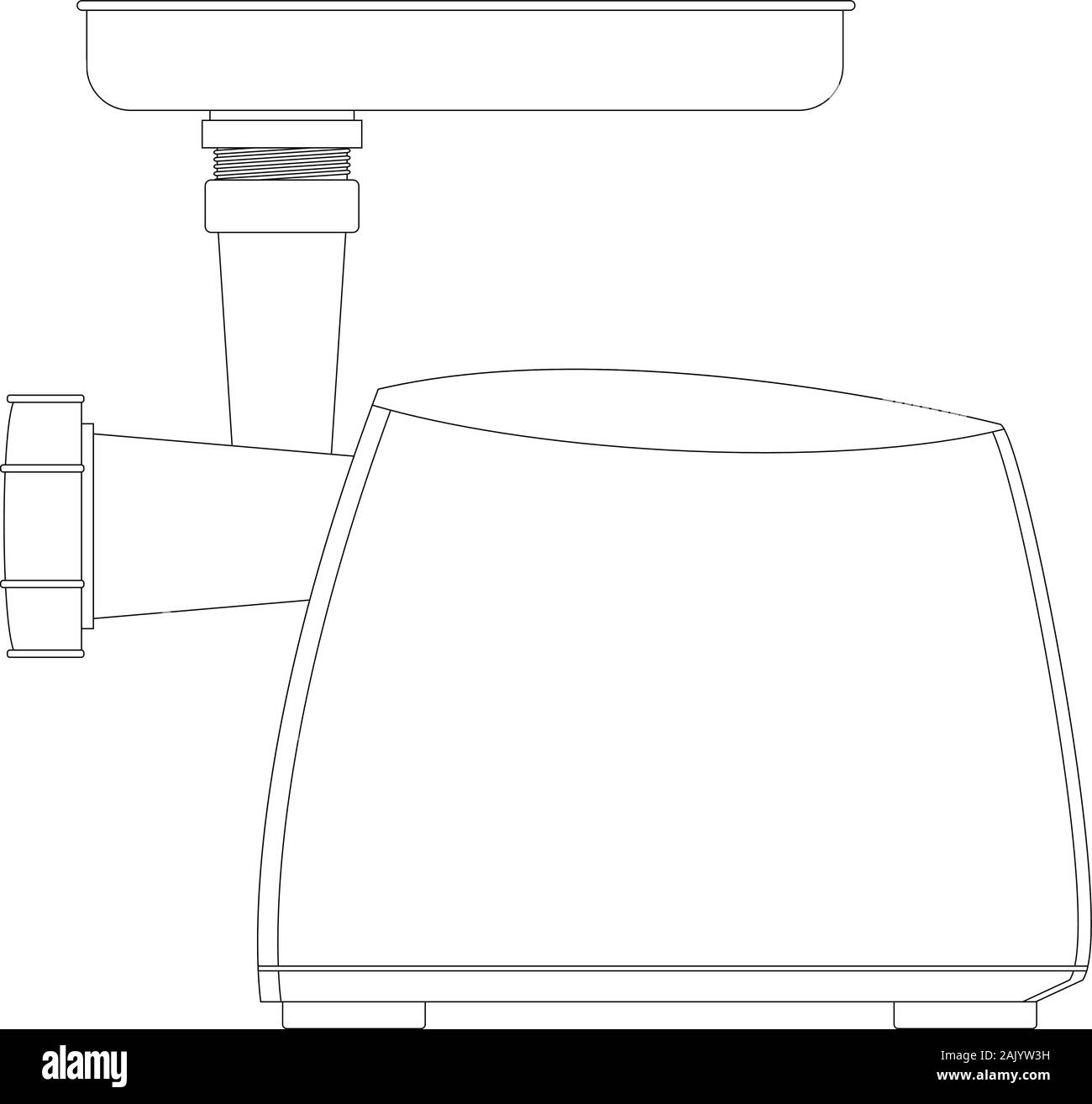 Meat grinder. Outline drawing Stock Vector Image & Art Alamy