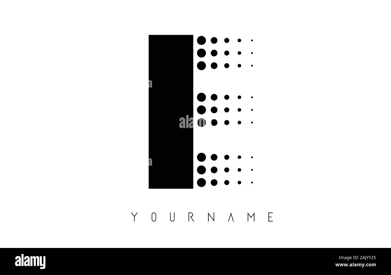 Letter design creative dots Black and White Stock Photos & Images - Alamy