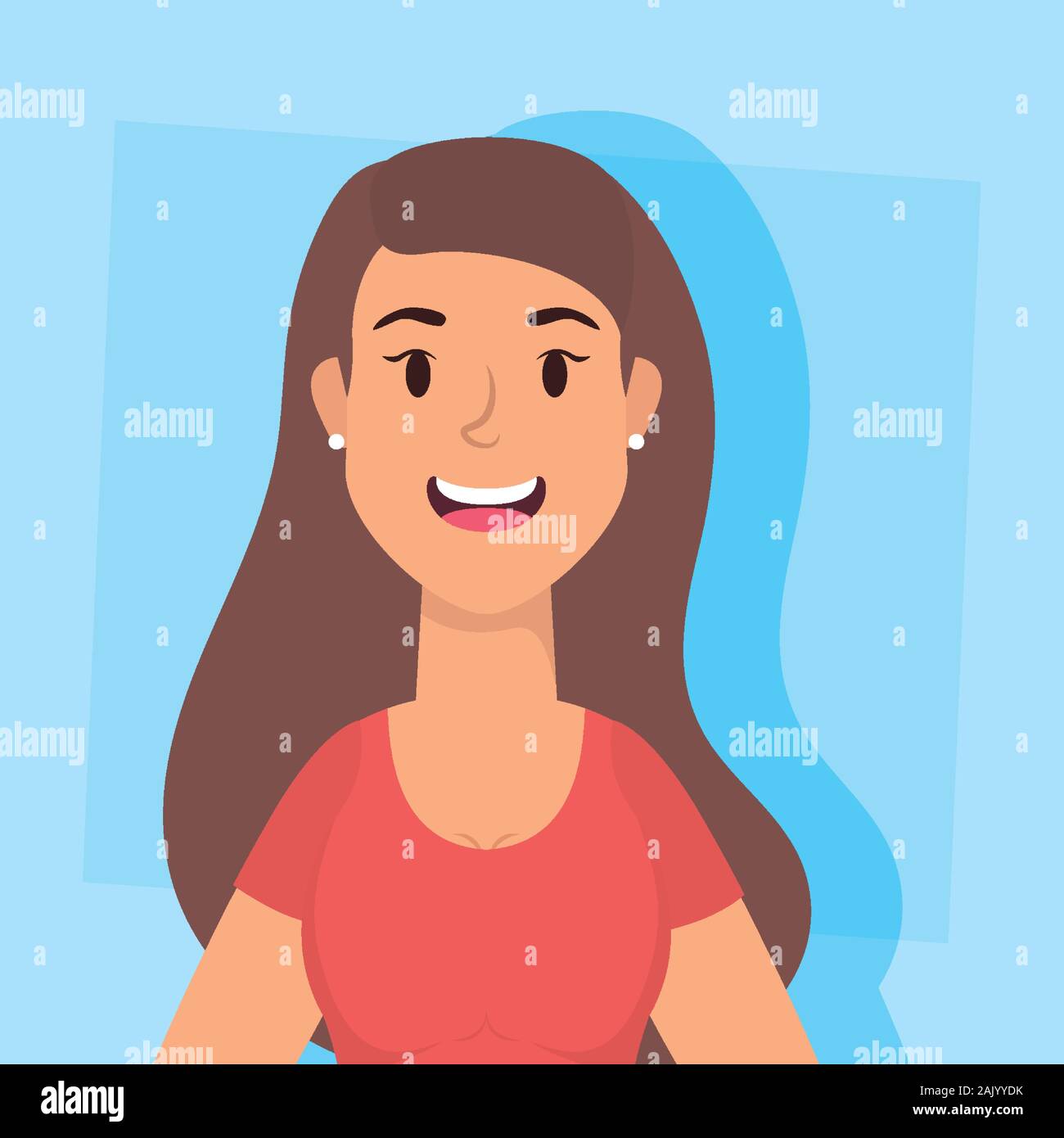 cute young woman avatar character Stock Vector Image & Art - Alamy