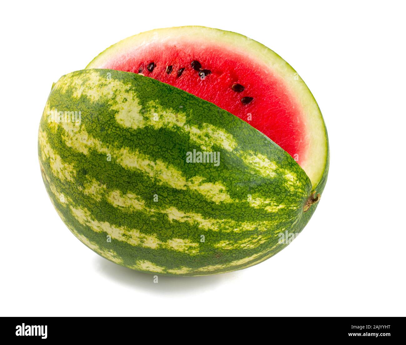 cut water melon isolated on white Stock Photo