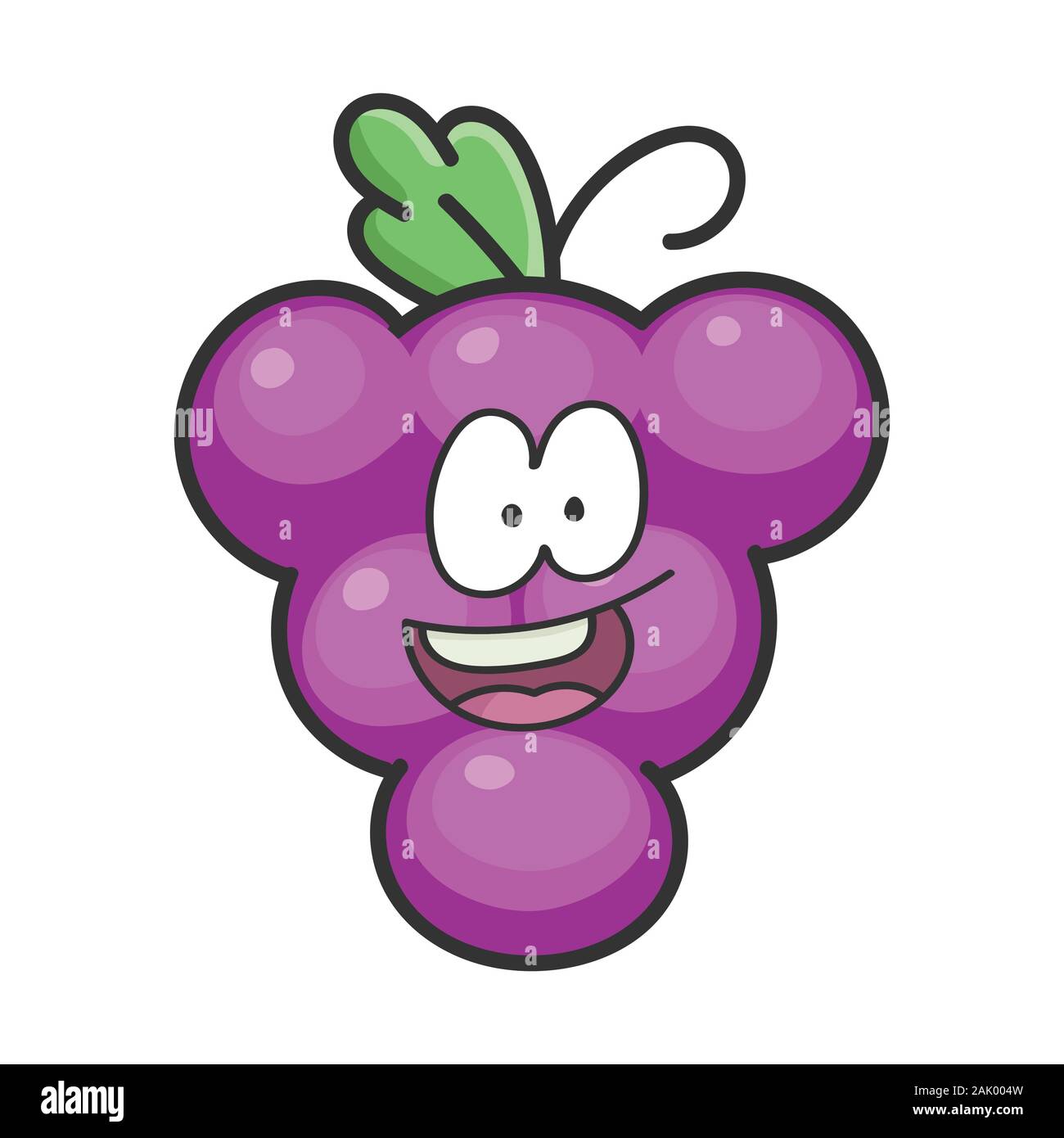 Cheerful cartoon grape character hi-res stock photography and images ...