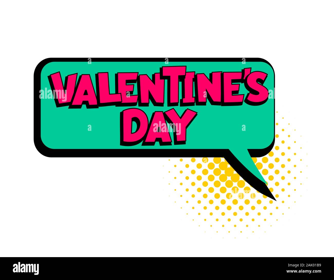 Valentines day speech bubble pop art comic text Stock Vector Image ...