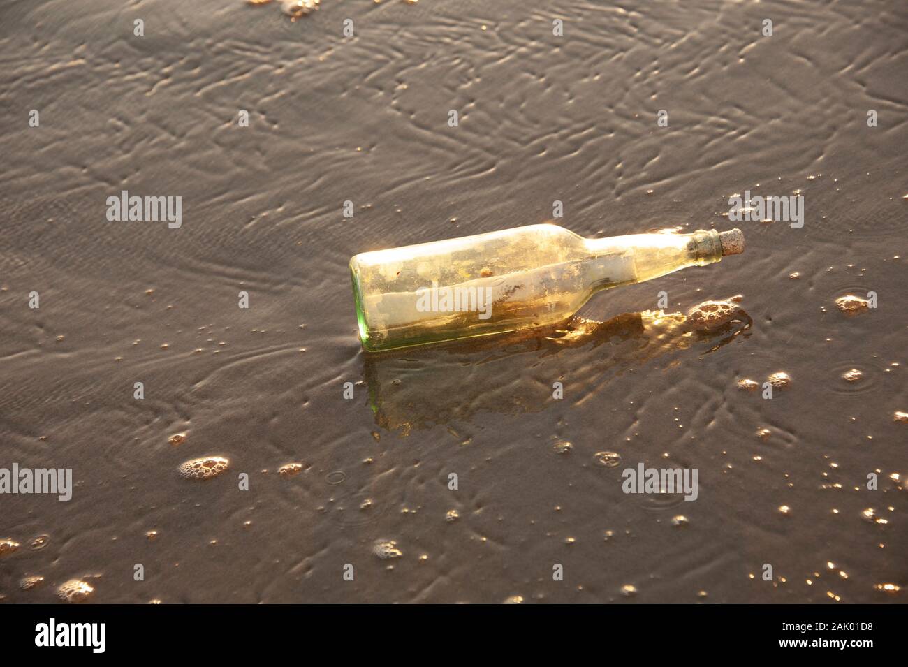 Message in a bottle. Stock Photo