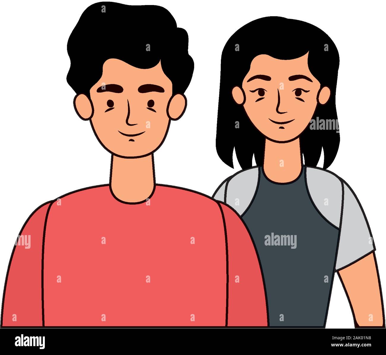 young lovers couple avatars characters Stock Vector Image & Art - Alamy
