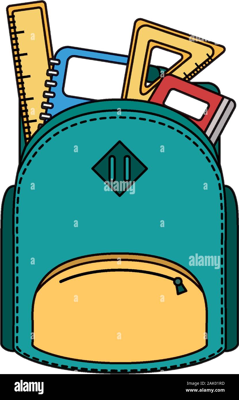 school bag with set supplies Stock Vector Image & Art - Alamy