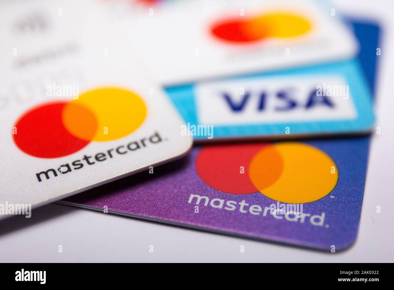 Poland 3rd Jan 2020 In This Photo Illustration A Visa Credit Card And Mastercard Debit Cards Are Seen Displayed Credit Karol Serewis Sopa Images Zuma Wire Alamy Live News Stock Photo Alamy