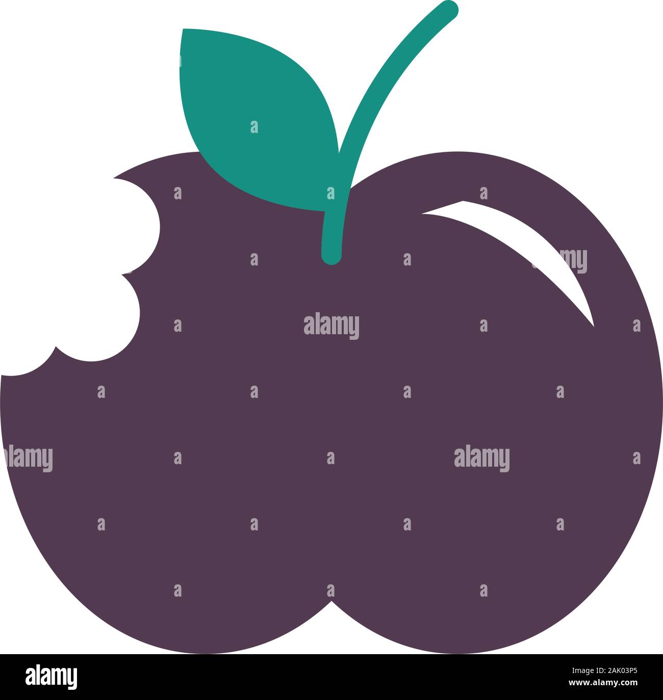 poisoned apple fairytale object isolated icon Stock Vector