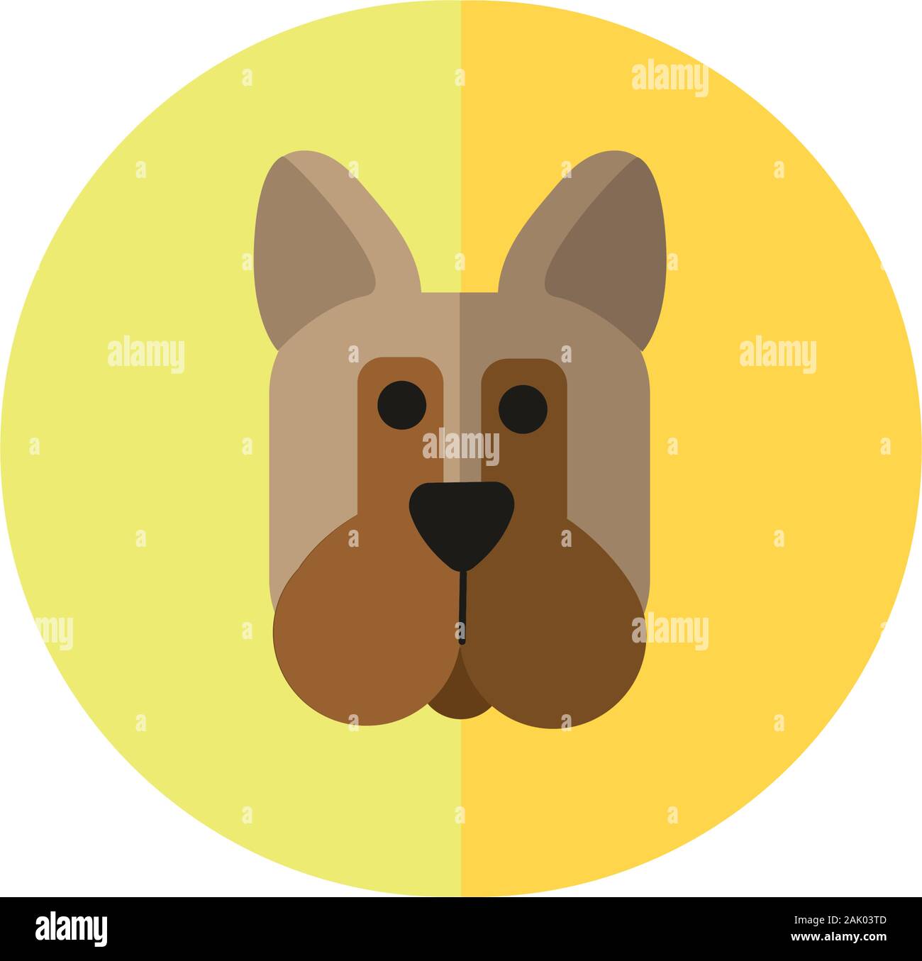 cute dog pet head character Stock Vector Image & Art - Alamy