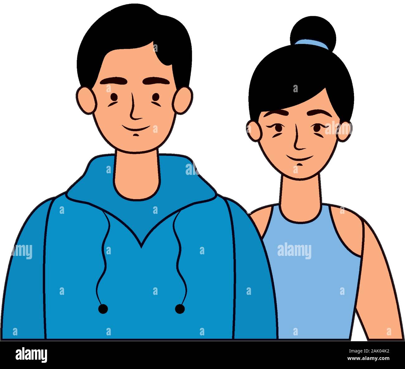 young lovers couple avatars characters Stock Vector Image & Art - Alamy