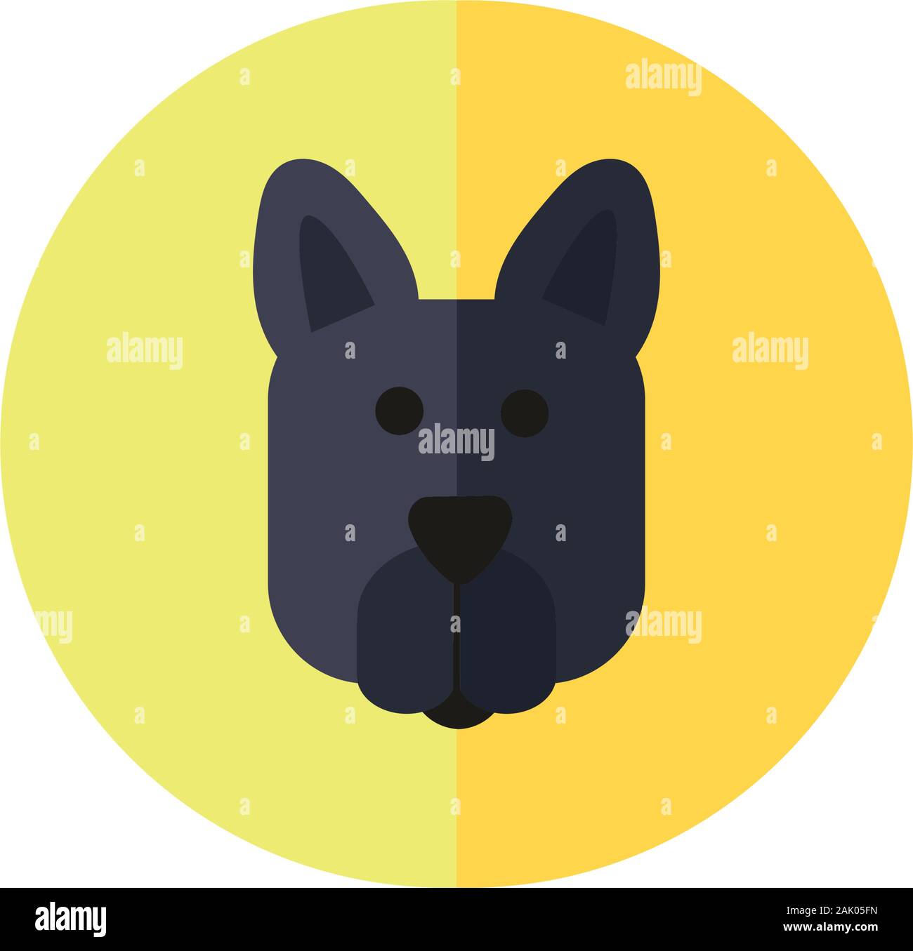cute dog pet head character Stock Vector Image & Art - Alamy