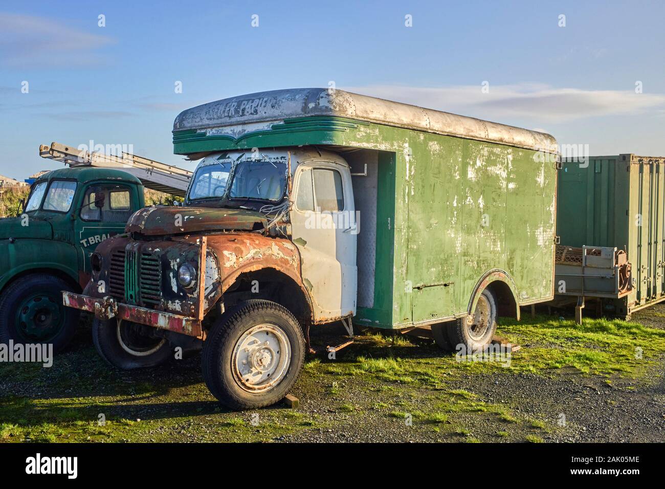 A derelict Commer van from the 1950s rusting and rotting Stock Photo - Alamy