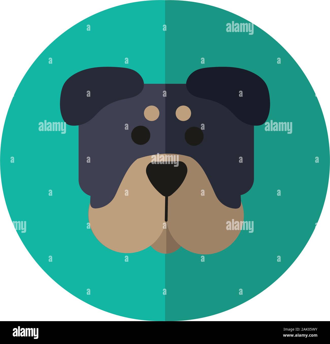 cute dog pet head character Stock Vector Image & Art - Alamy