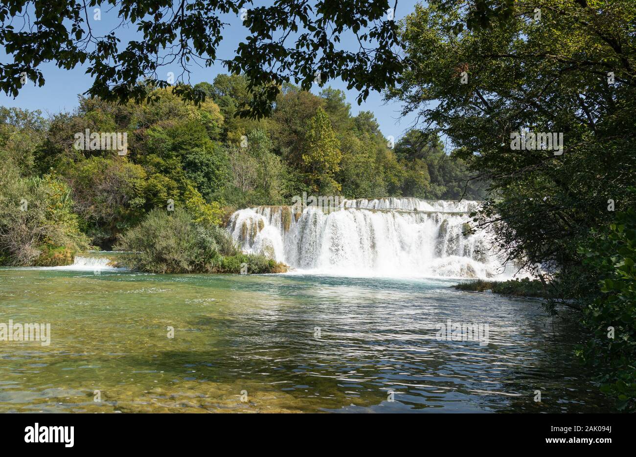 Krka National Park one of the most famous and the most beautiful park in Croatia. Travel destination Stock Photo