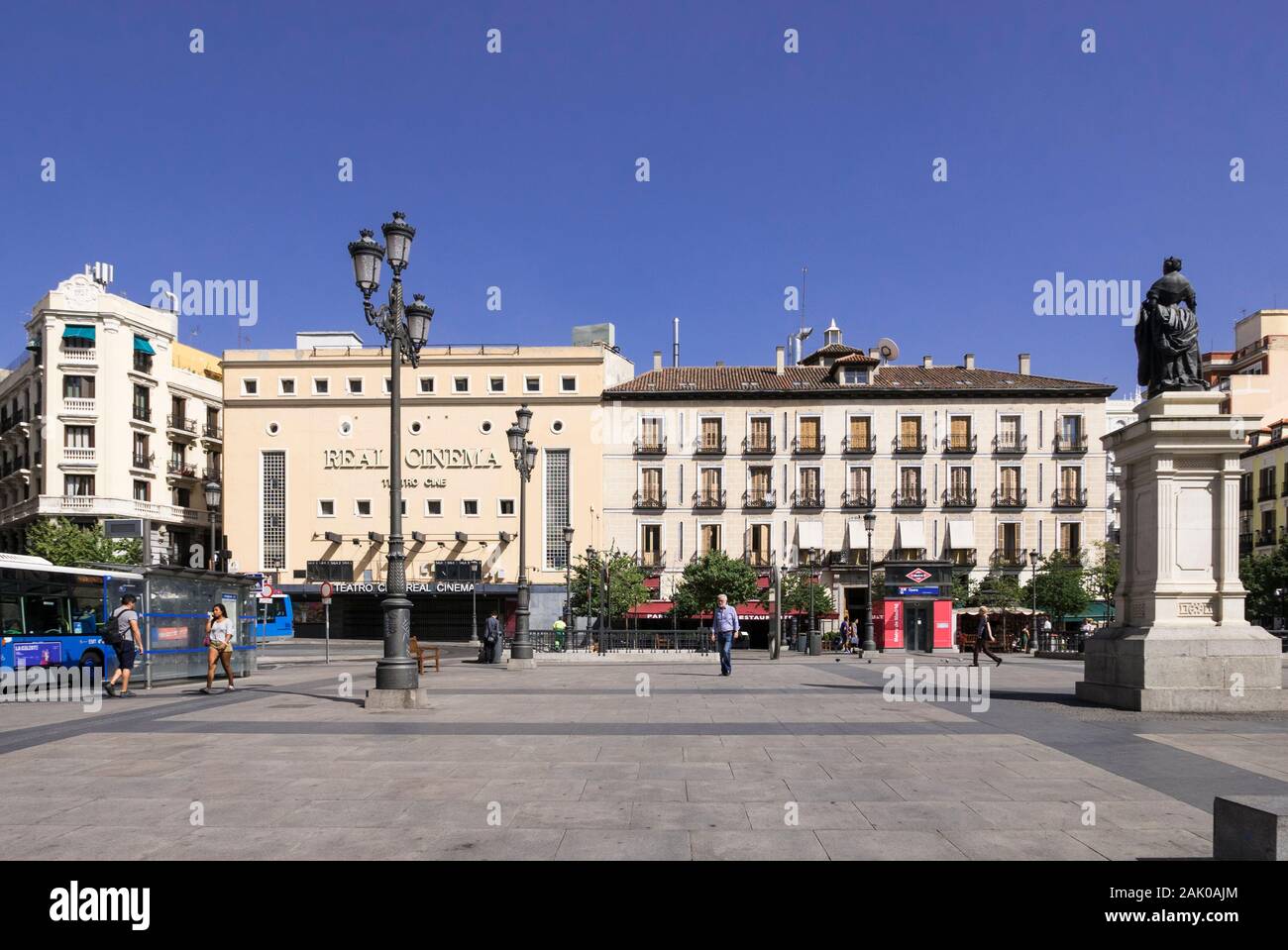 The Real Cinema in Plaza de Isabel II, Madrid, Spain Stock Photo