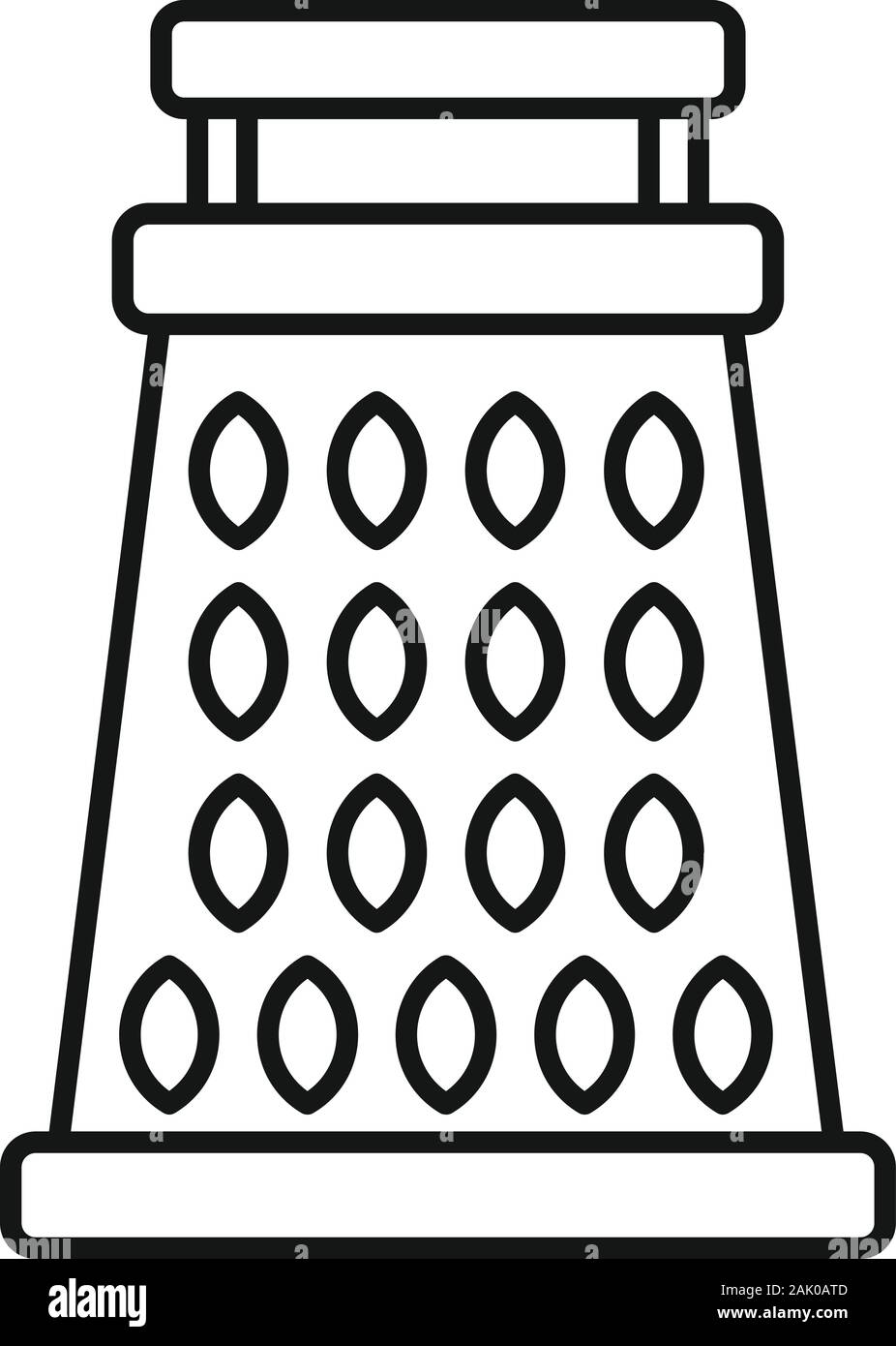 Steel grater icon. Outline steel grater vector icon for web design isolated on white background Stock Vector