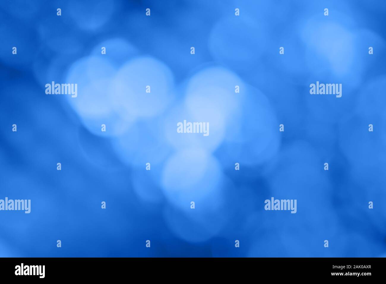 Classic blue abstract blur color bokeh light Stock Photo