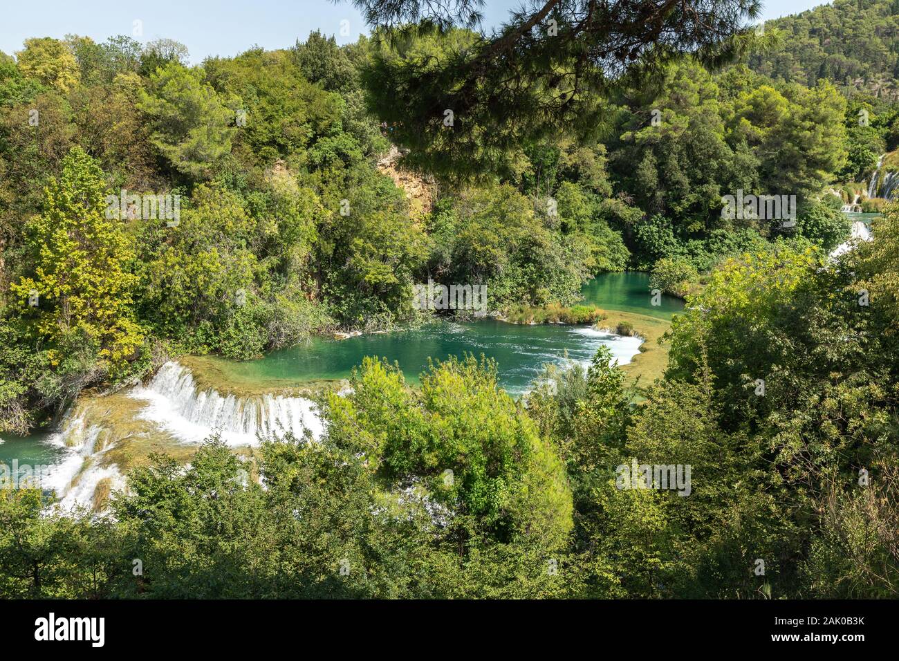 Krka National Park one of the most famous and the most beautiful park in Croatia. Travel destination Stock Photo