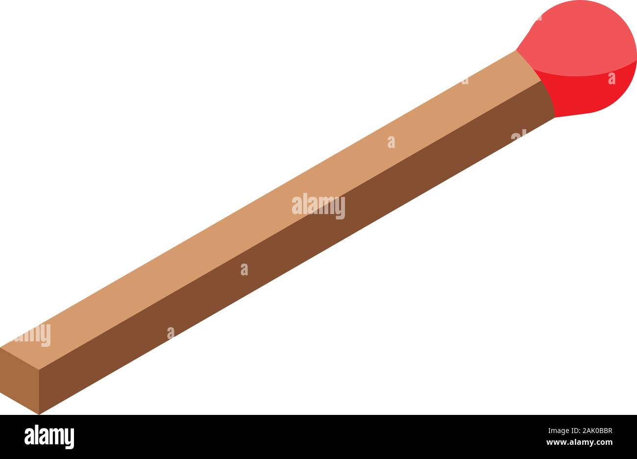 Fire match icon, isometric style Stock Vector