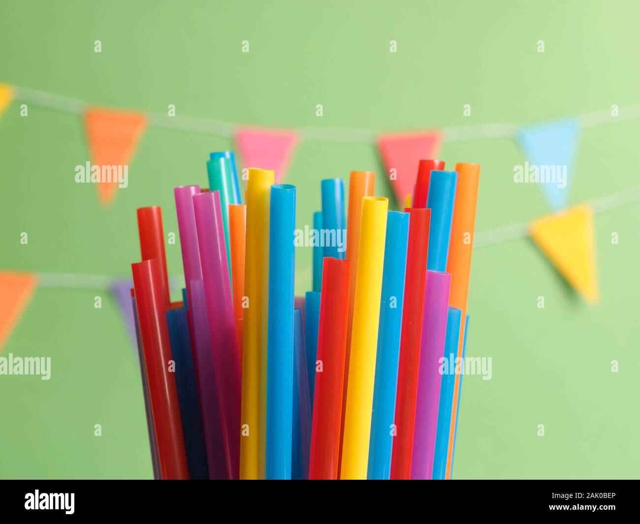 Full Frame Shot Of Colorful Drinking Straws Stock Photo