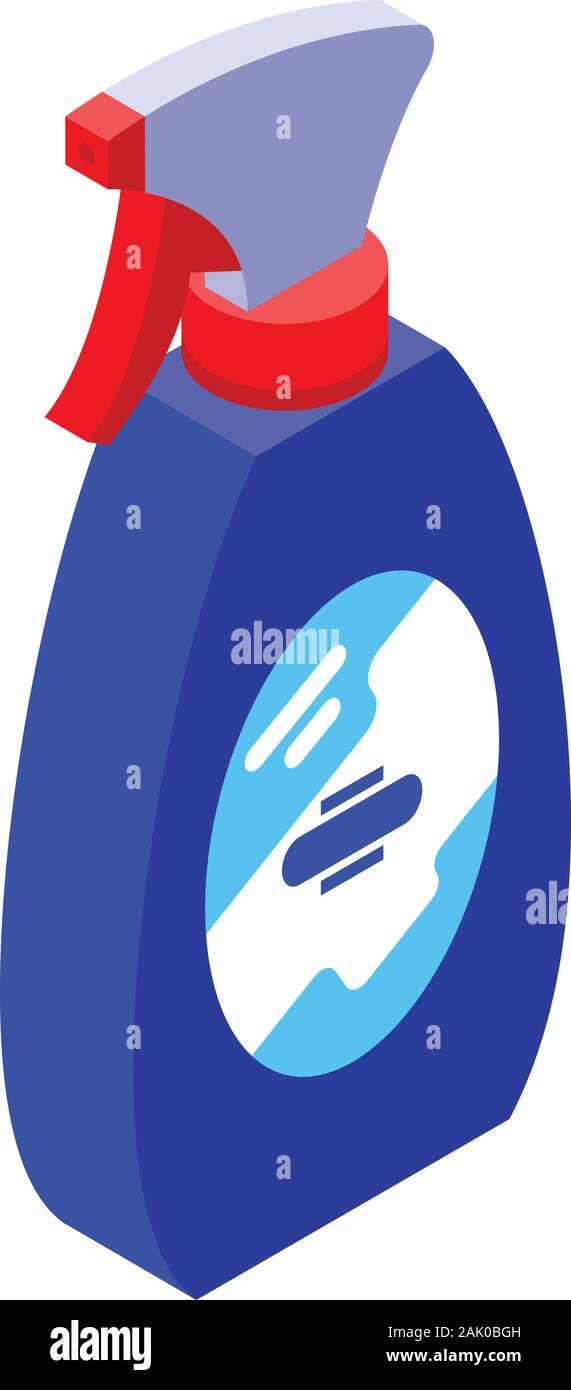 Cleaner spray bottle icon, isometric style Stock Vector