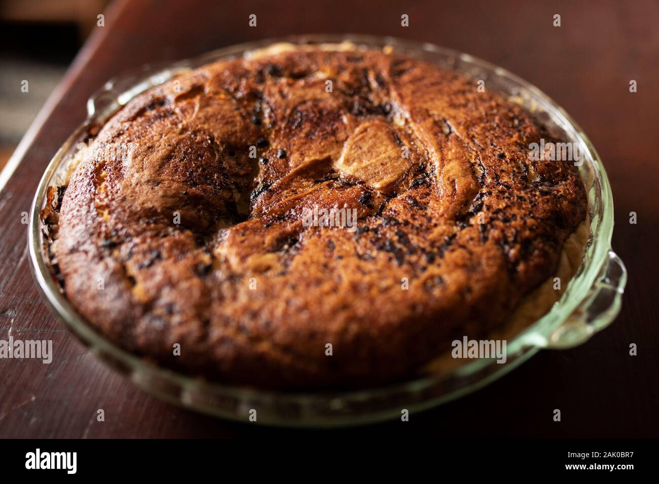 A freshly baked funny cake, a traditional pastry in the Pennsylvania