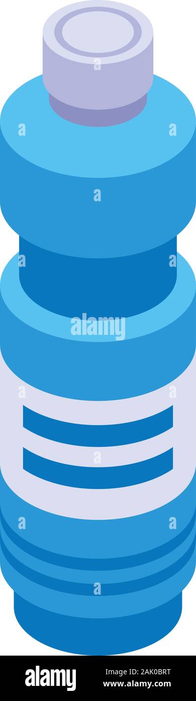 Bleach blue bottle icon, isometric style Stock Vector