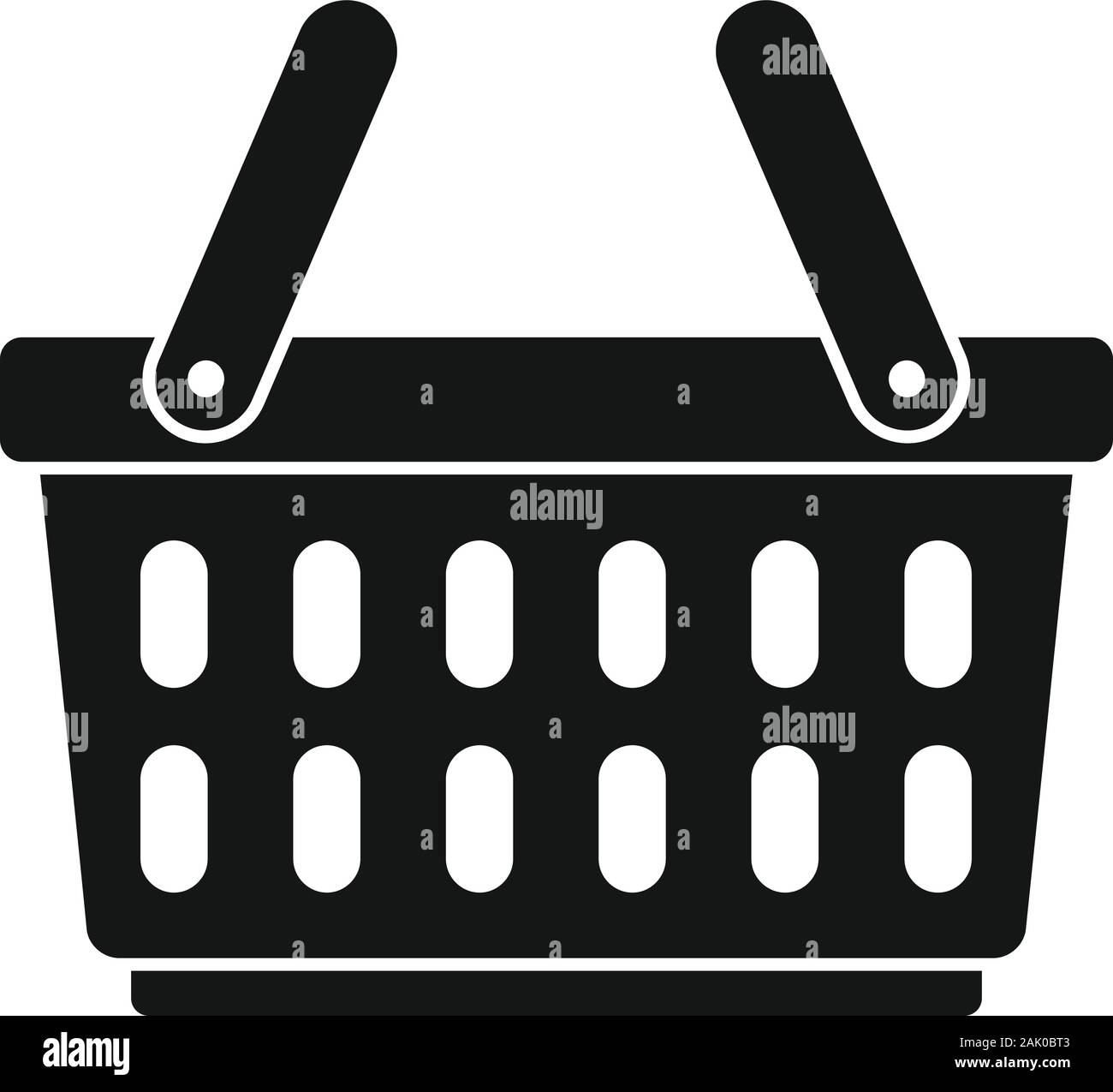 Shop basket icon. Simple illustration of shop basket vector icon for