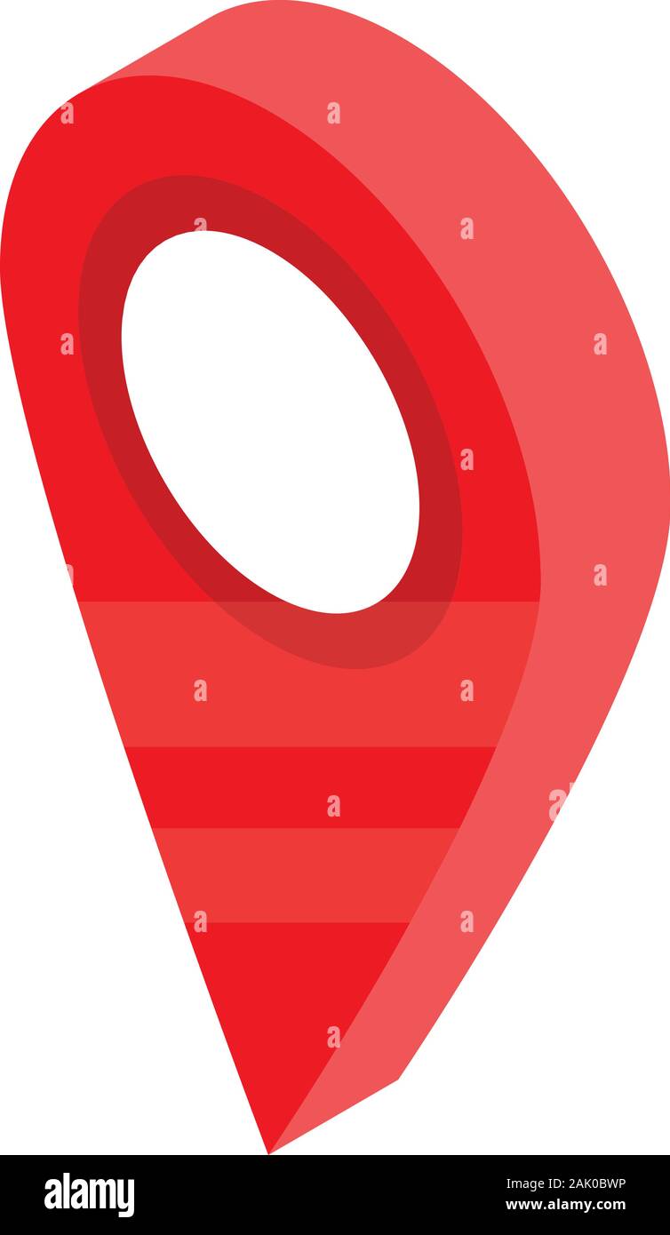 Pin map location icon, isometric style Stock Vector Image & Art - Alamy