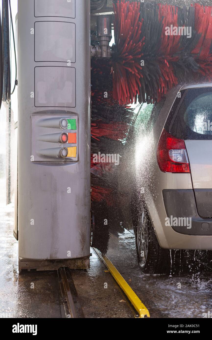 Car In A Car wash Stock Photo Alamy