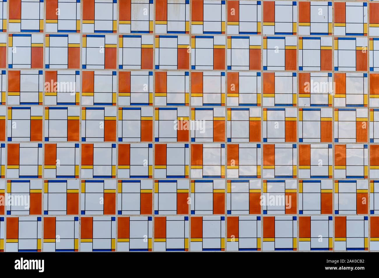 Abstract Ceramic tile pattern close up Stock Photo