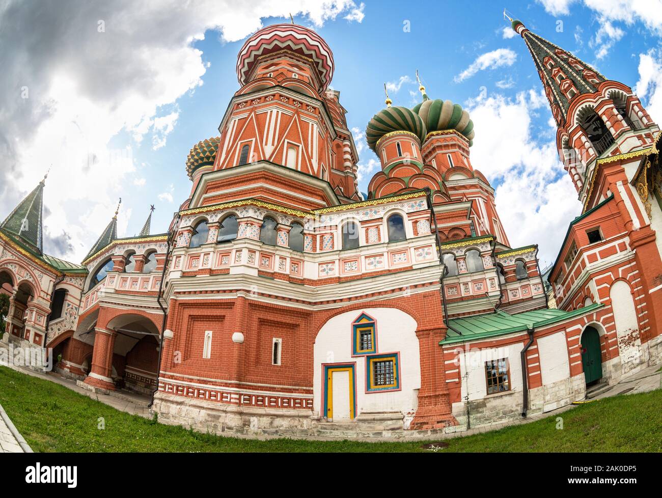 Russian ancient architecture. Domes of Saint Basil's (Pokrovsky