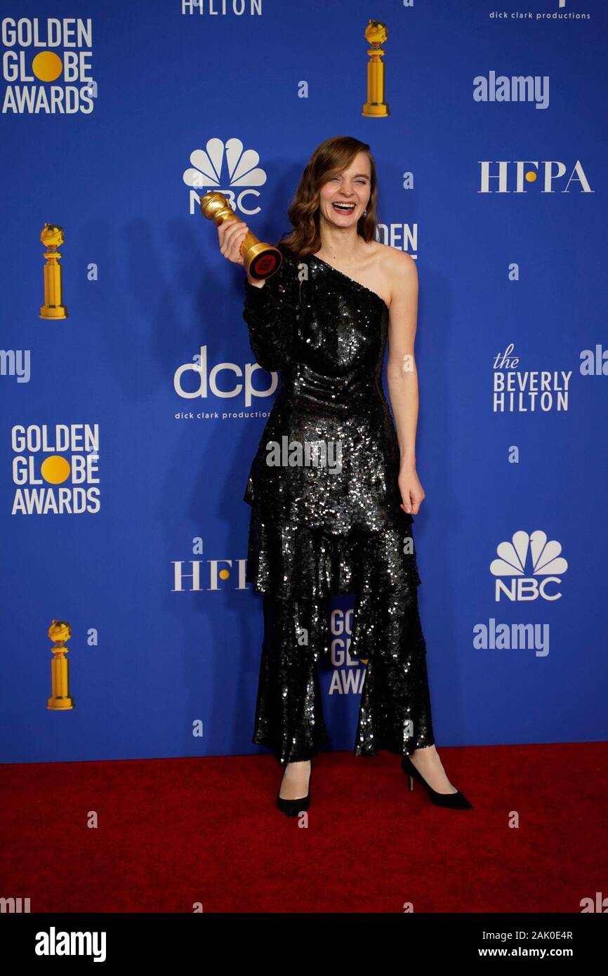 Hildur Gudnadottir poses with award for Best Original Score - Motion