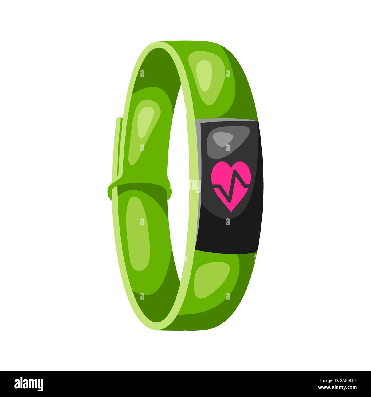Illustration of fitness bracelet tracker watch. Stock Vector