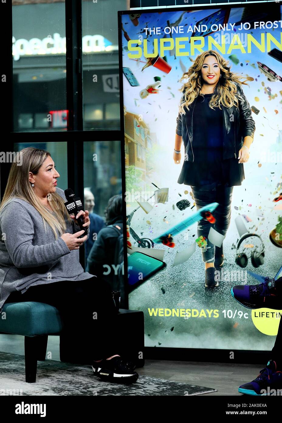 New York, NY, USA. 6 January, 2020. Jo Frost visits the BUILD Series discussing Lifetime's 'Supernanny' at BUILD Studio. Credit: Steve Mack/Alamy Live News Stock Photo