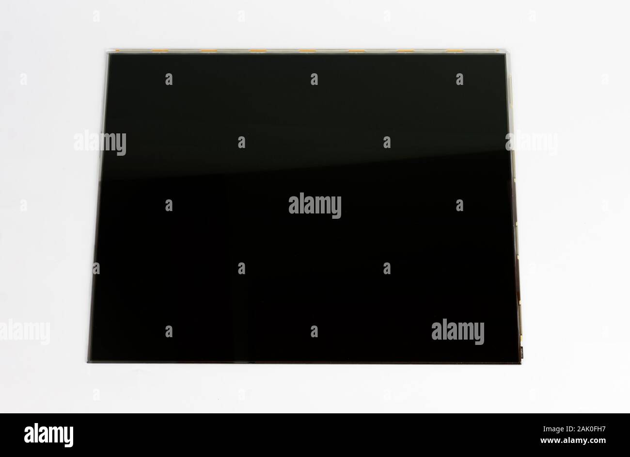 Part of LCD monitor, panel consists of polarizing filters, glass and   liquid-crystal display Stock Photo