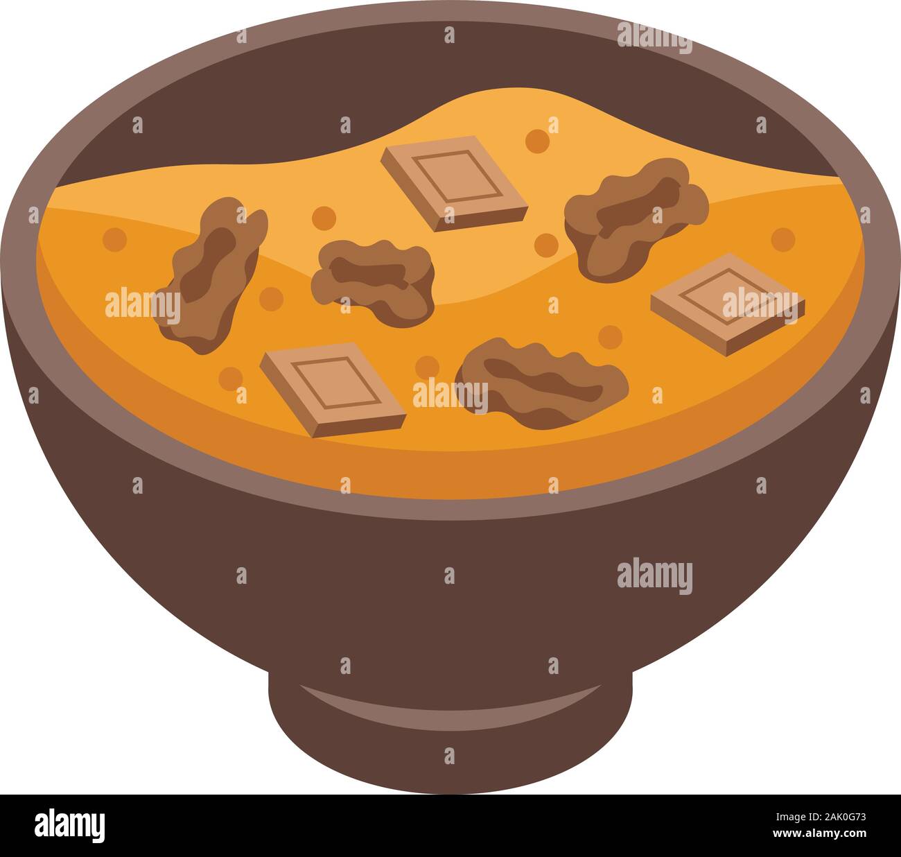 Muesli bowl icon, isometric style Stock Vector